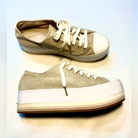 MICHAEL KORS RONNIE PLATFORM SNEAKERS - Picture 11 of 12